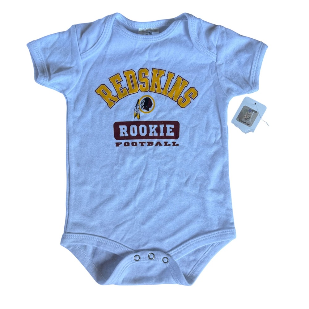 NWT NFL Washington Commanders Rookie Baby Onesie White‎ Size 12M